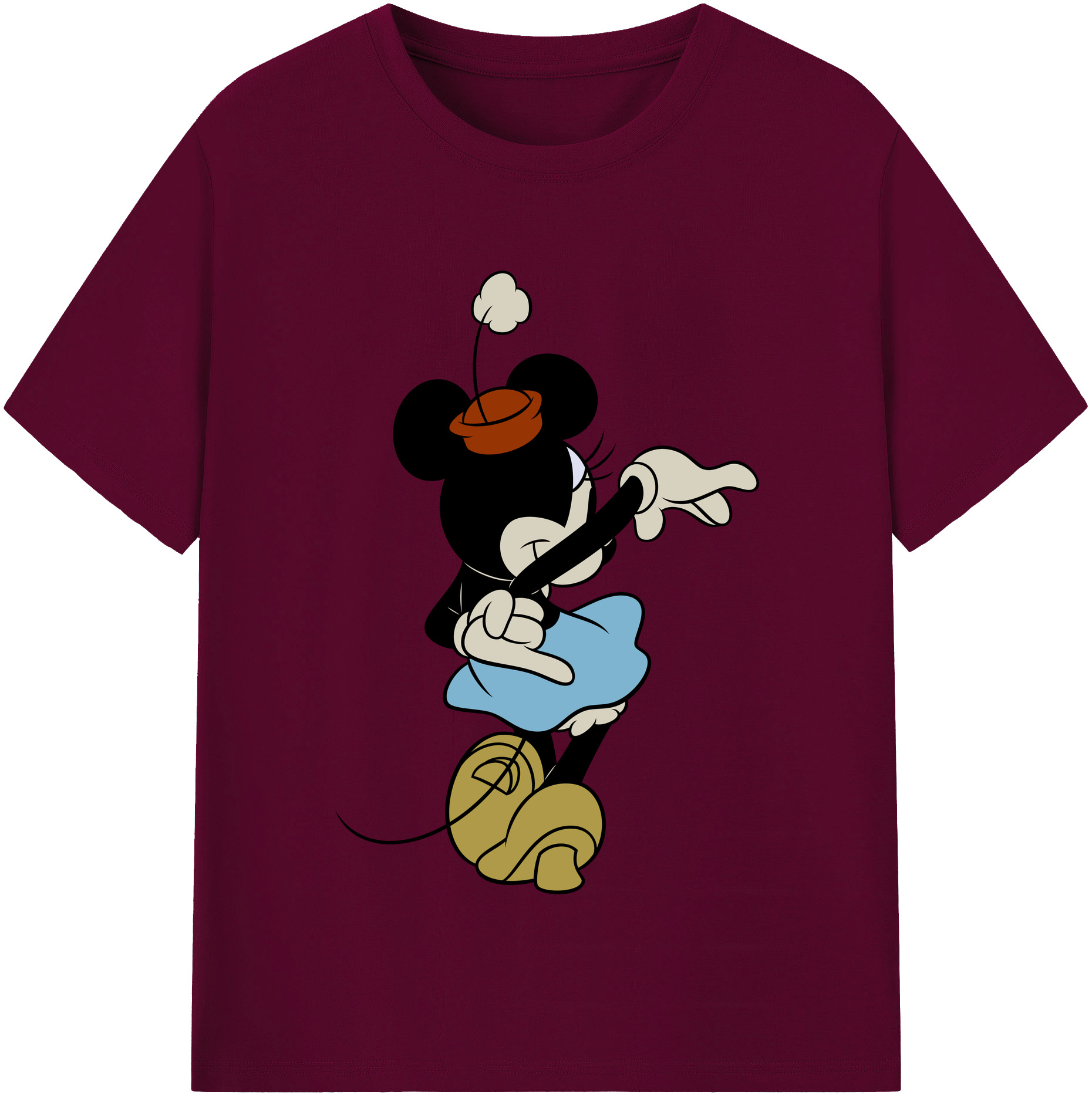 （画像用） ミッキーマウス Mickey Mouse レディースカジュアルプリントTシャツ（綿100％）